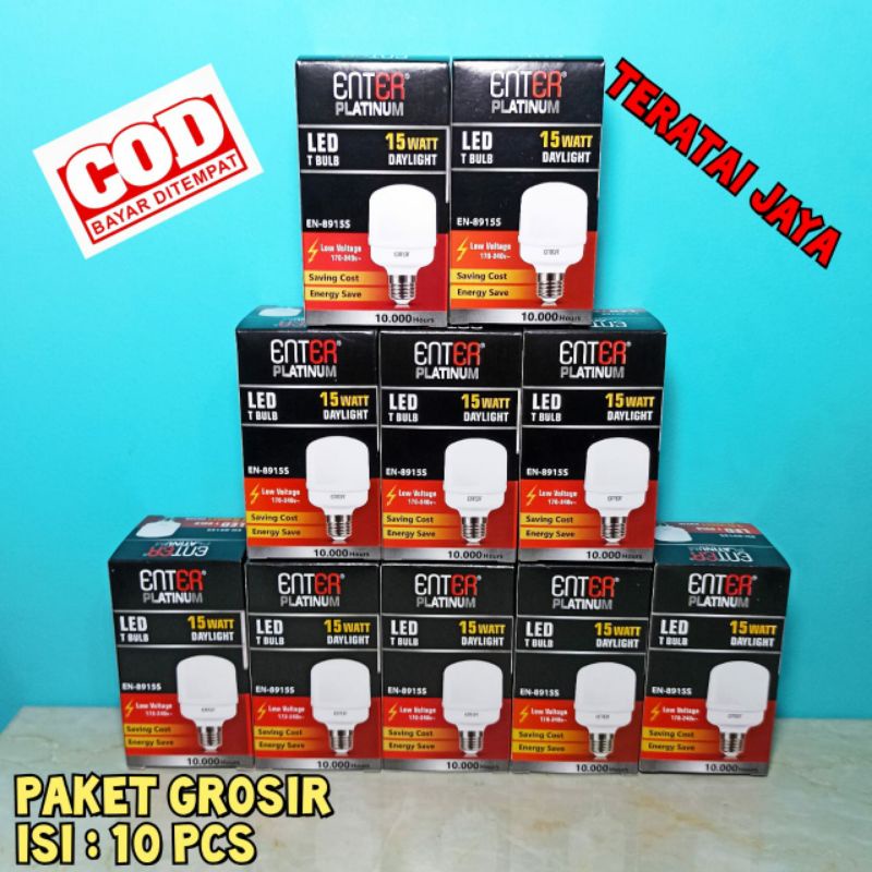 PAKET 10pcs / Lampu Led capsul Enter 15watt/ ENTER/Sloven PLATINUM 15W