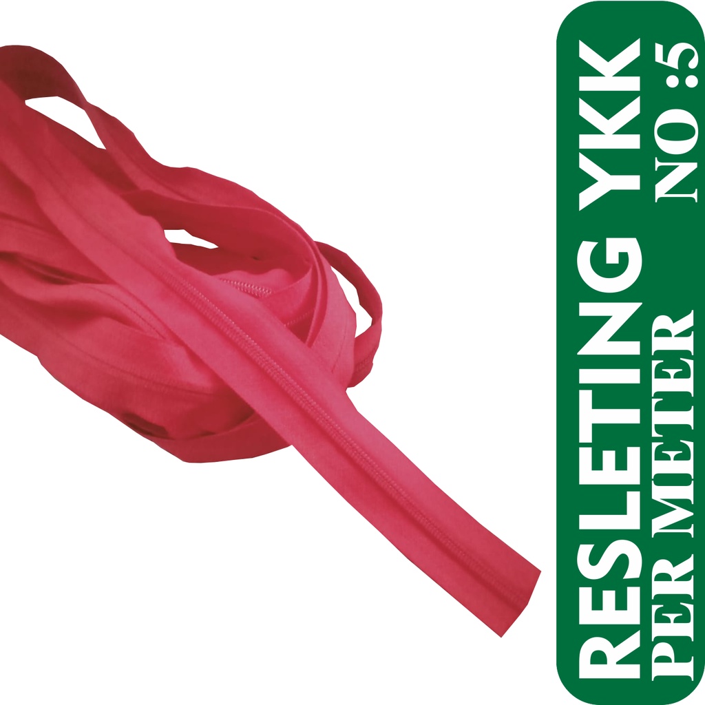 RESLETING /DAUN RESLETING/ Resleting Meteran YKK NO 5 No/ RESLETING Koil Plastik /ZIPPER/ zipper met