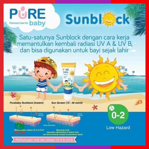 *FRAULEINCO* Pure Baby SUNBLOCK Krim Perlindungan Matahari Sun Block SPF25 SPF 25 Purebaby