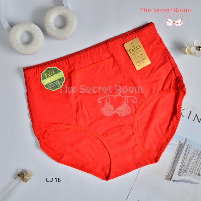 TALLY CD CELANA DALAM 17 (FIT XL) DAN 18 (FIT XXXL) I BAHAN KATUN BAMBOO | ADA KANTONG | HIGH WAIST