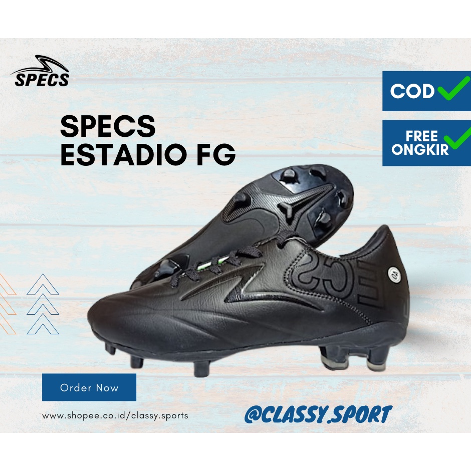 SEPATU BOLA SPECS ESTADIO FG HITAM SEPATU SEPAKBOLA FG - 101357