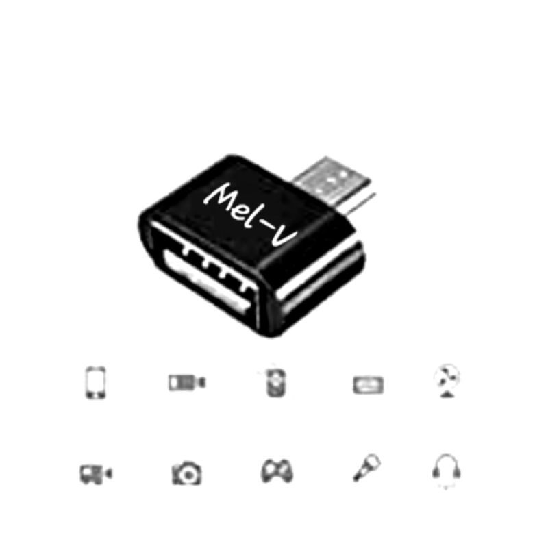 [Mel-V] OTG USB to MICRO usb V8 Android Converter Adapter BLACK