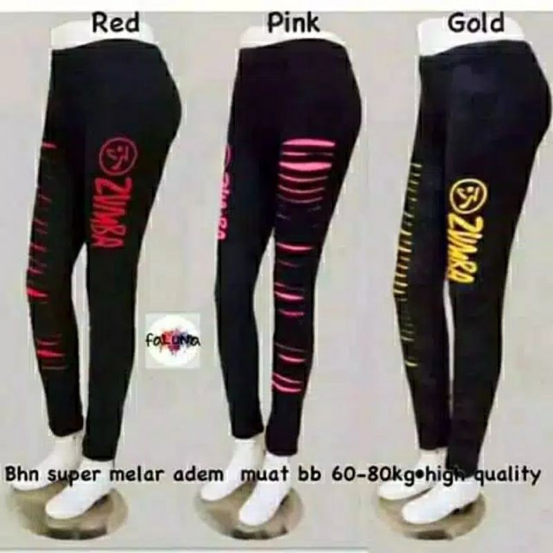 legging sport wanita bahan spandek