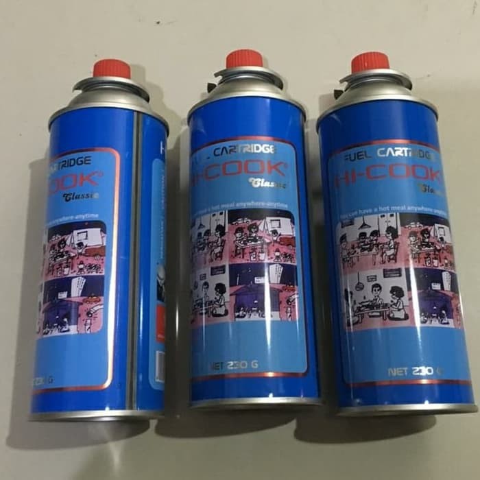 HICOOK 230 GR / HICOOK ASLI / TABUNG GAS KOMPOR PORTABLE (KHUSUS PULAU JAWA)