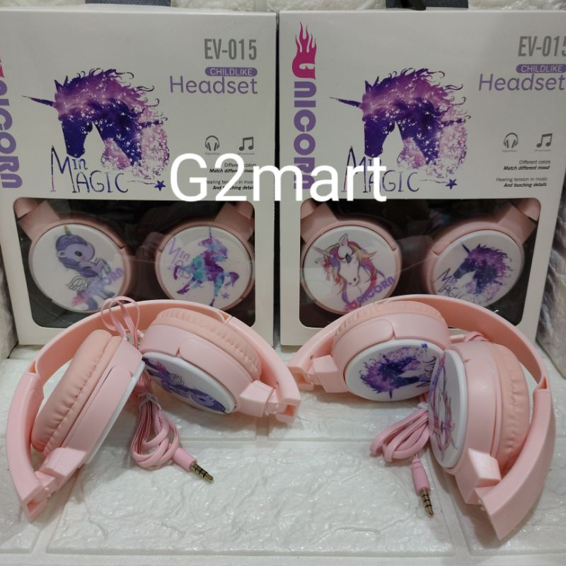 Headphone/headset UNICORN MAGIC headset gaming super bass (bisa telpon music online)