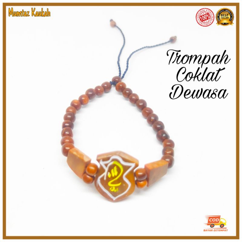 Gelang kaokah kaukah trompah coklat / gelang koka kokka plat trompah kauka kaoka cewek kokah ori