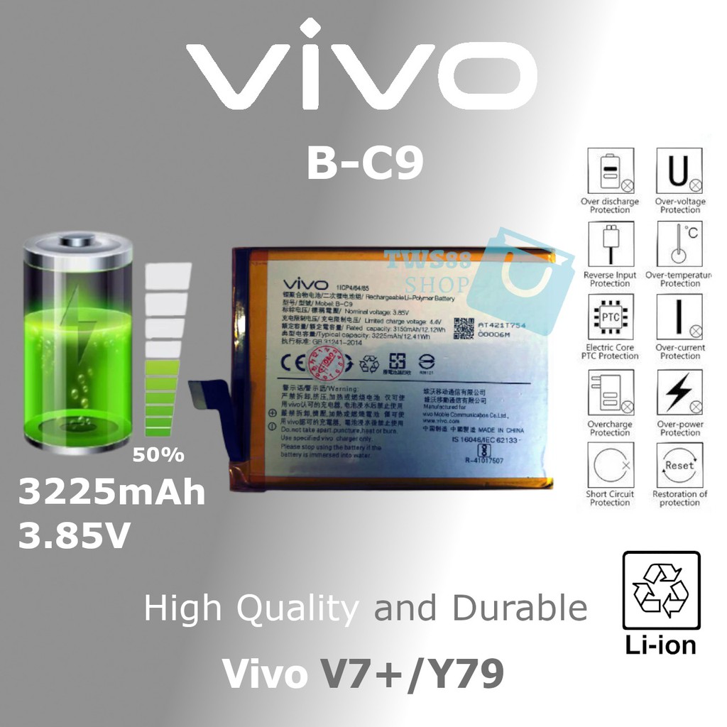 Batre Baterai Battery Original Vivo V7 Plus B-C9 /Y79