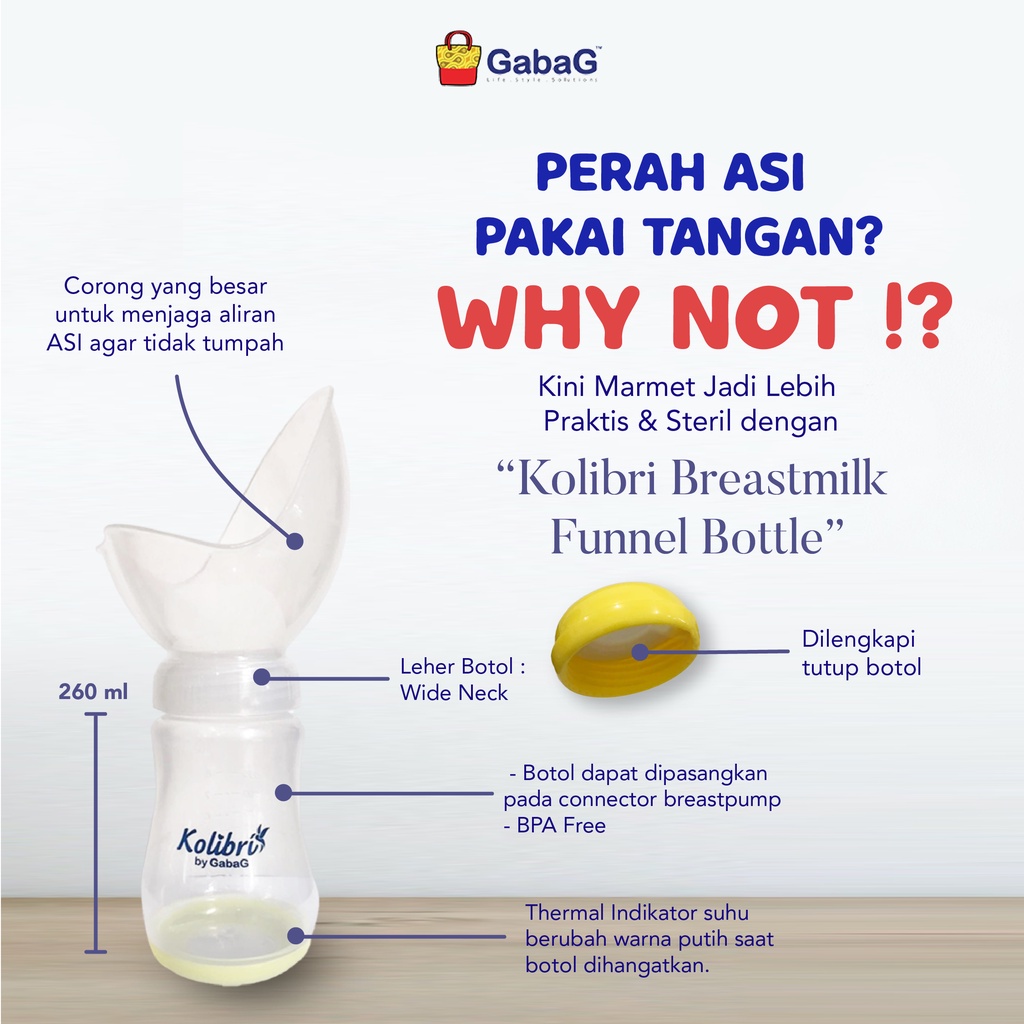 Gabag - Kolibri Breastmilk Funnel Bottle