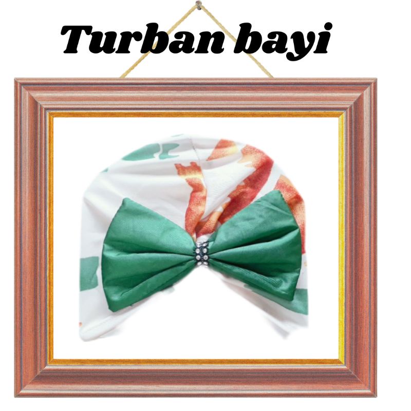 Turban Bayi Pita Mutiara / ciput baby NEWBORN / topi bayi / Hijab bayi