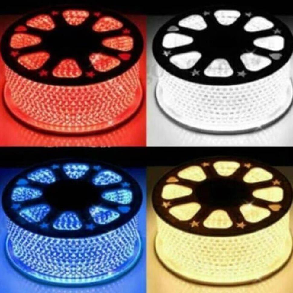 Promo Lampu LED Strip Selang 5050 SMD AC 220V Outdoor dan Indoor Anti Air Ada Warna Ice Blue Langka