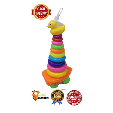 Mainan edukatif bayi donat susun besar