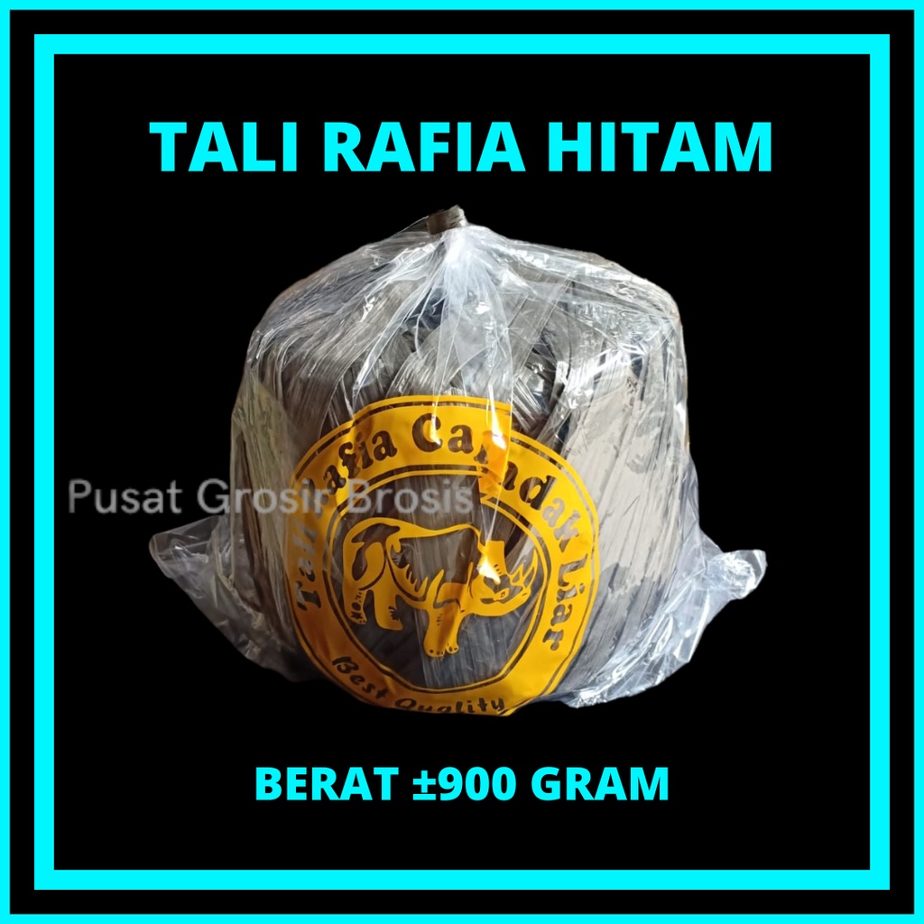 

COD - Tali Rafia Hitam Badak Tali Plastik Rapia Full Pengikat Tebal Kuat Bagus / TALI | Tali Plastik Hitam - Tali Rafia - Tali Hitam / Tali rafia hitam super (1kg)