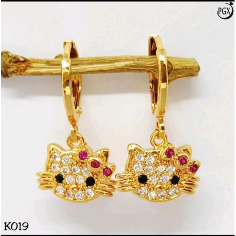 Anting Anak Hello Ketty Giwang  Anak Perhiasan anak perempuan xuping