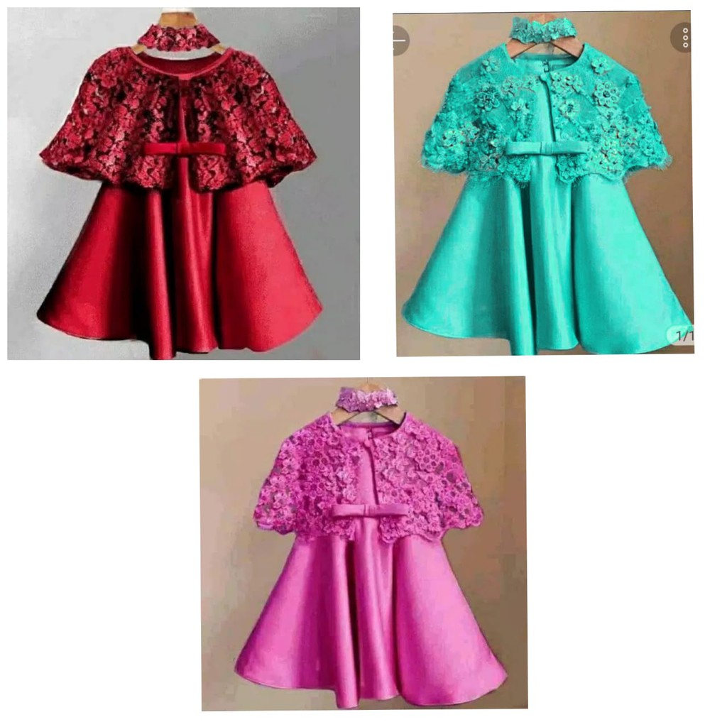  Dress  Anak  Perempuan 2 5 Tahun Gratis Bando Gaun Dres 