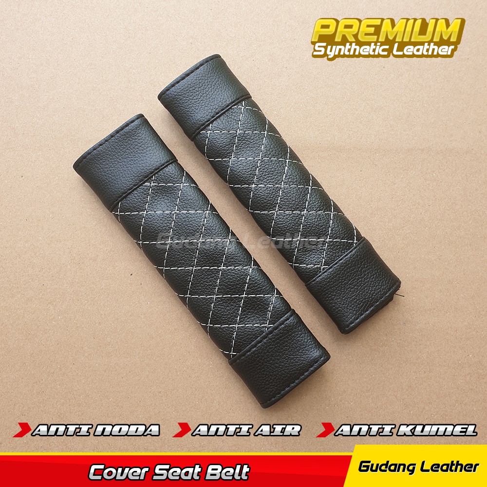 Cover seat belt / Cover sabuk pengaman - Wajik Putih