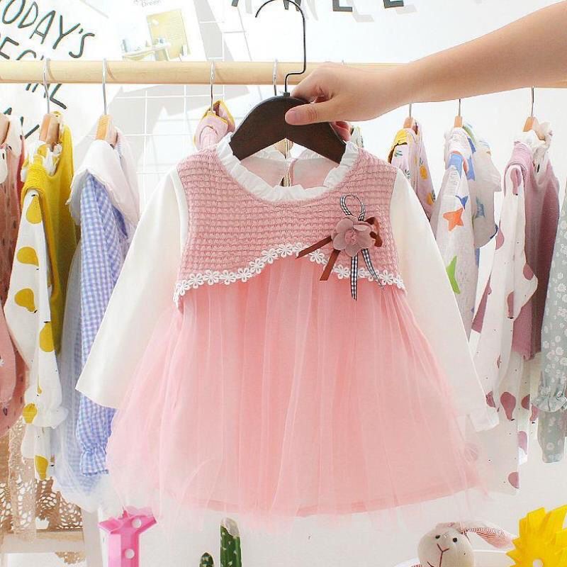 BARU! LIA012 - Dress Korea Bayi 0-2 tahun Perempuan Fashion Terlaris Baju Pesta Pergi Jalan