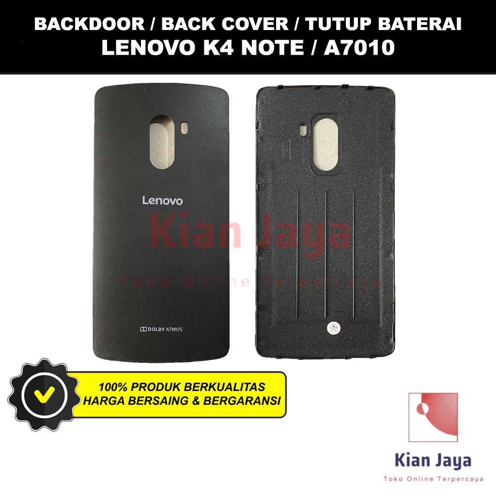 Backdoor Lenovo Vibe K4 Note / A7010 Back Cover Tutup Belakang Baterai Cassing Casing Backcase Original