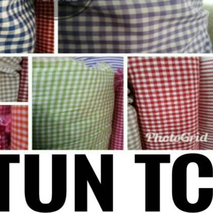 ♩ Kain Polyester / Kain Katun TC Best Quality kotak kotak ◄
