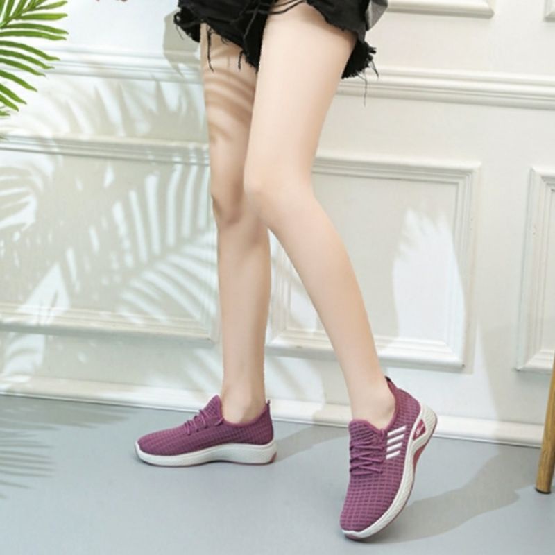 Sepatu Wanita Sepatu Sneakers Wanita Import Sepatu Sport Cewek Terbaru Kekinian Olahraga Senam Snikers Casual Keren-8