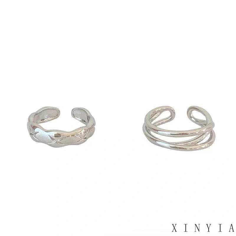 【COD】Cincin Pasangan Model Terbuka Bahan Stainless Steel Gaya Korea Untuk Pria Dan Wanita Adjustable Untuk