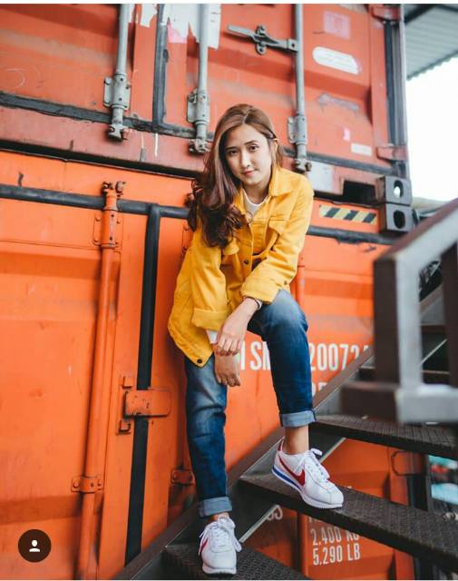 Jaket Jeans Maroon &amp; Lemon Oversize Premium Quality