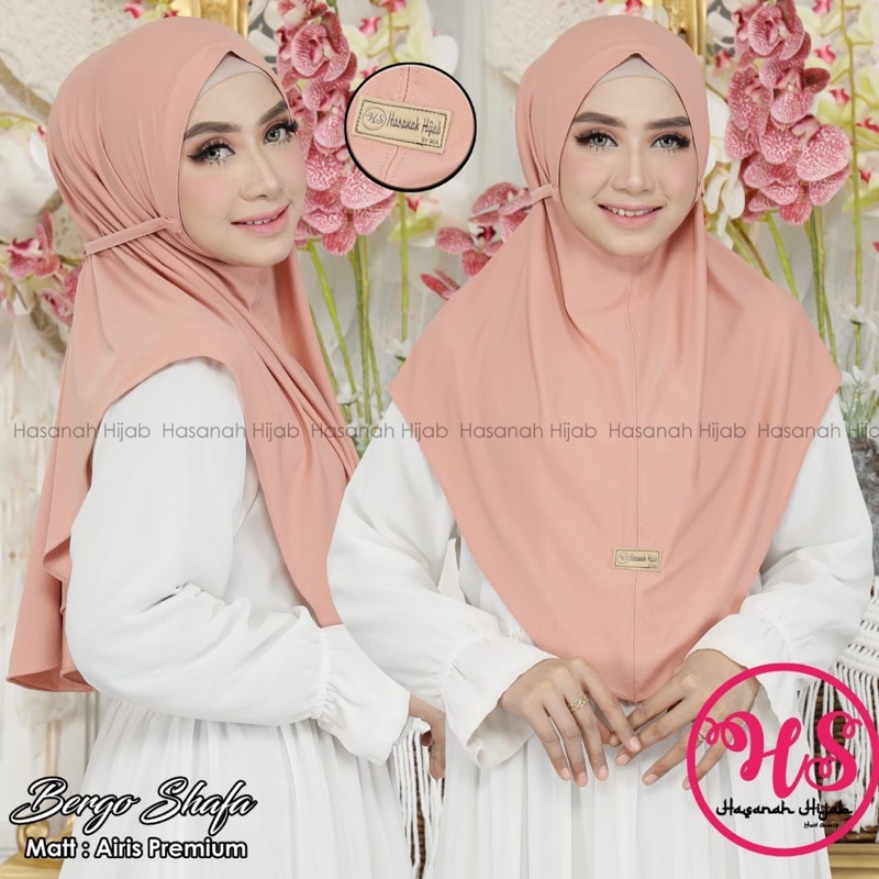 cod termurah Bergo shafa kerudung jilbab hijab bergo instan merk hasanah hijab ukuran standart sport