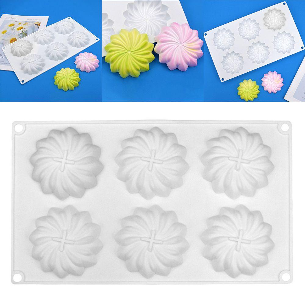 Preva Cetakan Sabun Jelly Dome Bentuk Bunga 3D 6 Cavity Chocolate Mousse Molds