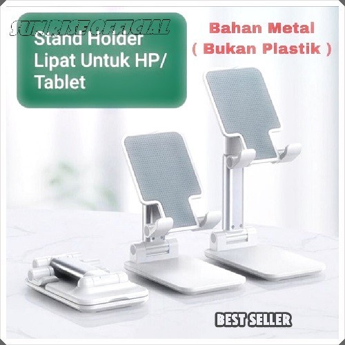 Holder Folding Destop Phone Stand / Dudukan Hp ( Bahan Metal )