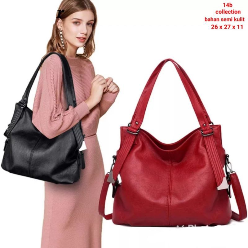 tas selempang wanita kulit model terbaru import batam murah totebag multfungsi kerja guru