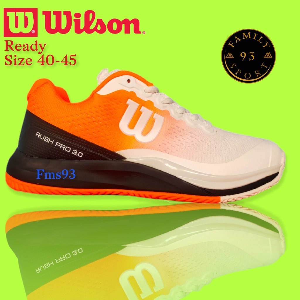 Sepatu Tennis Pria wanita Wilson Rush Pro 3.0 Sepatu Tenis Lapangan Pria / Sepatu Volly Asi'c' CourF