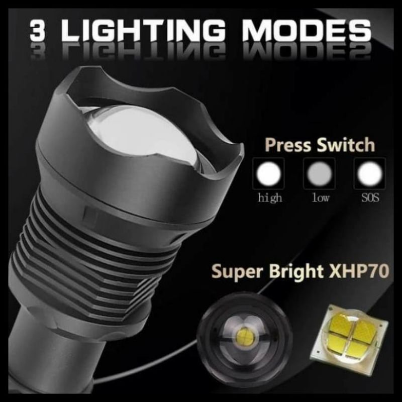 Paket Senter Taffled XHP 70.2 HS-313 90000Lumens
