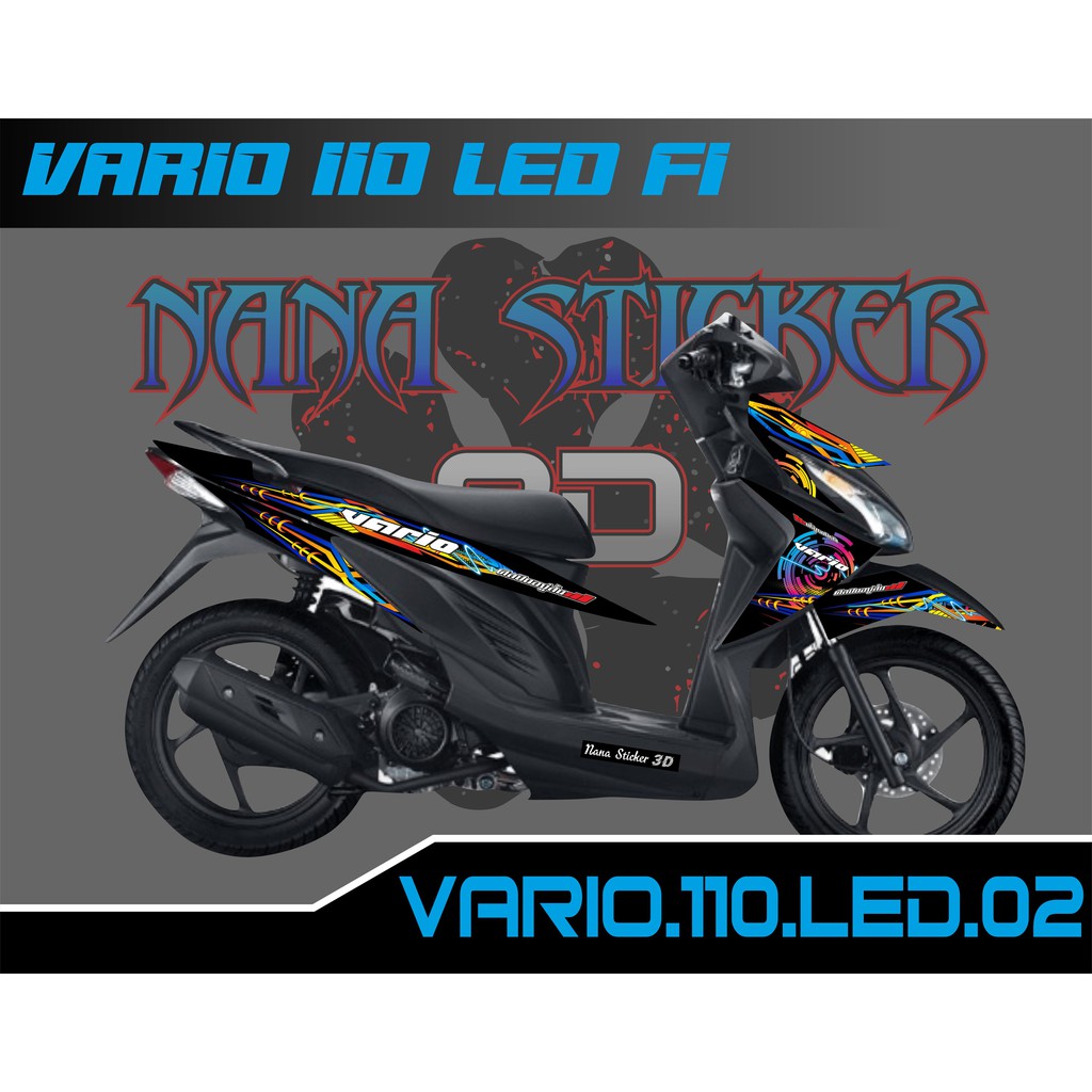 Striping VARIO 110 LED FI - Stiker VARIO 110 LED List Variasi Motor STICKER VARIO 110 LED CODE 02