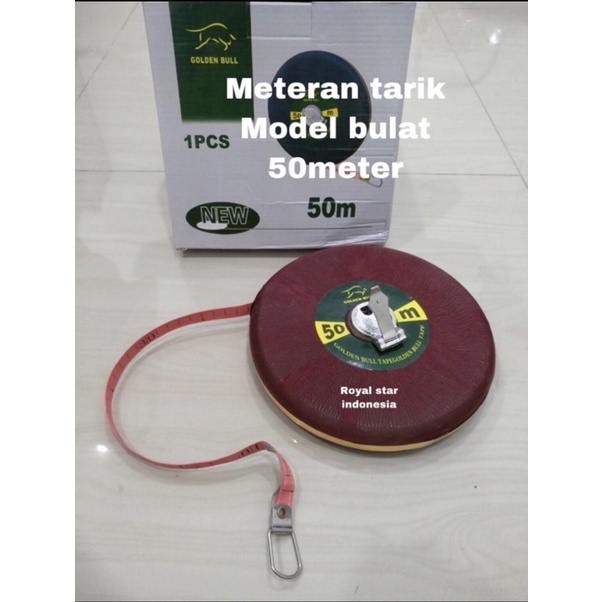 Meteran BULAT 50meter kain meteran gulung kain bulat 50 meter tanah jalan land measuring 50mtr 50met
