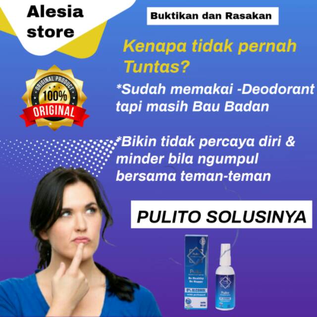PULITO DEODORANT SPRAY PENGHILANG BAU BADAN KAKI  KETIAK  KERINGAT ASEM KETEK-2