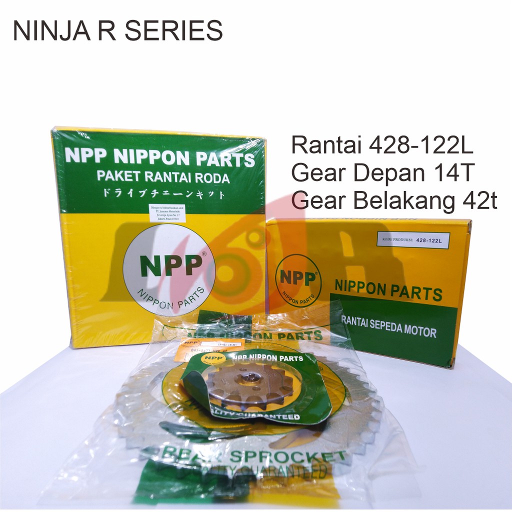 Gear Set Ninja R 2Tax Rantai Komplit GirSet Depan Belakang 2T Kit NPP