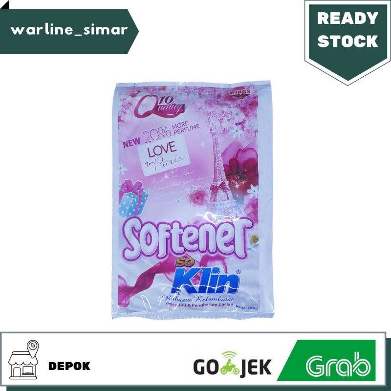 Softener Soklin Pewangi Pakaian Sachet Isi 6pcs/renceng Softener So Klin Pewangi