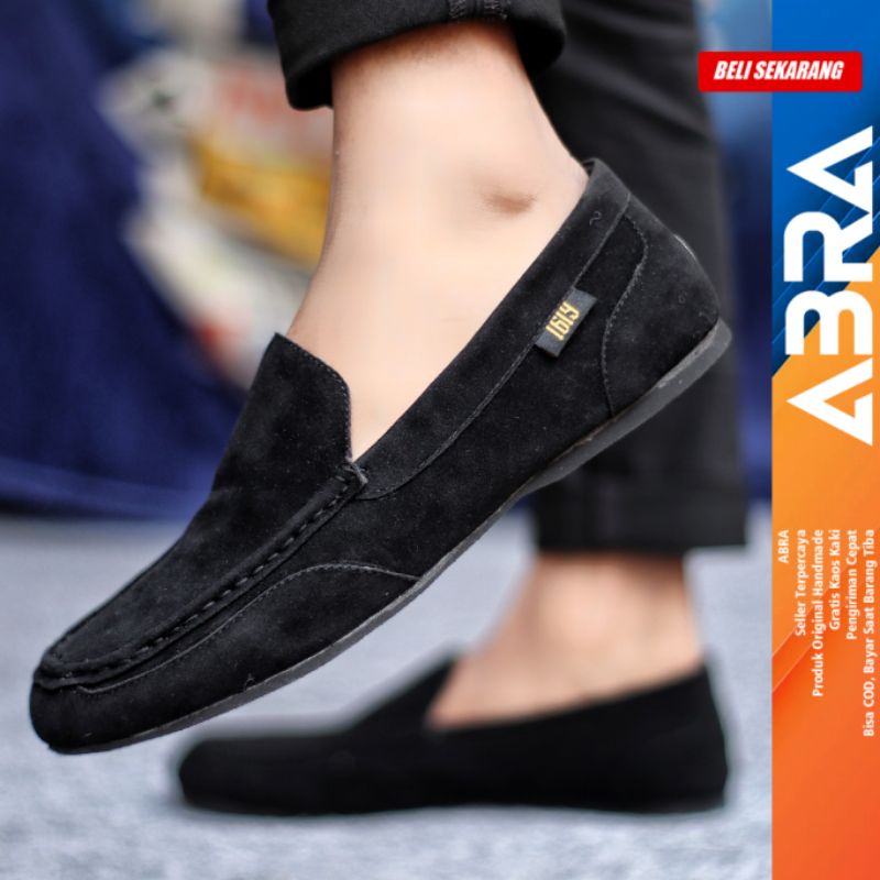 MODNE Sepatu Slip On Casual Kulit Pu Pantofel Gaya Santai Original Murah Keren Pria/Cowok