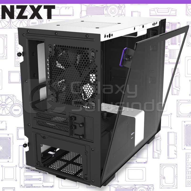 CASING NZXT H210i Matte White Tempered Glass Mini-ITX Gaming Case