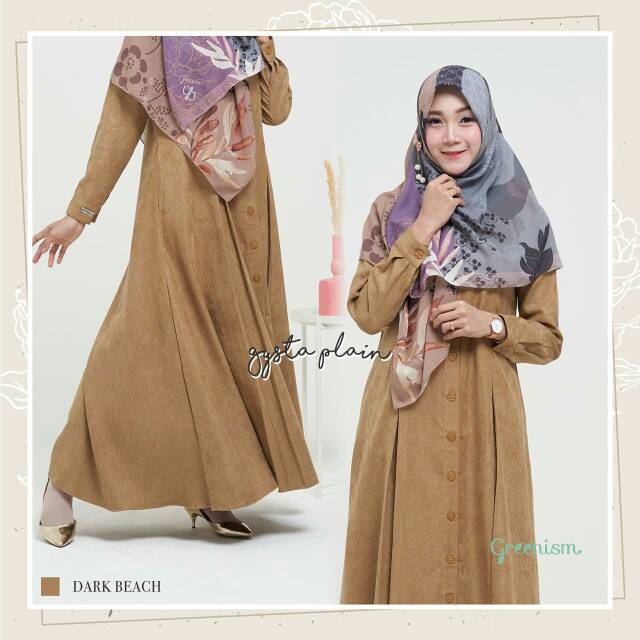 Gysta Plain Dress by Greenism