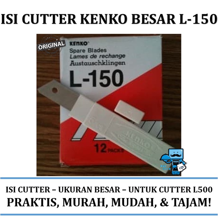 

Isi Cutter Kenko Besar L150 isi 5Pcs