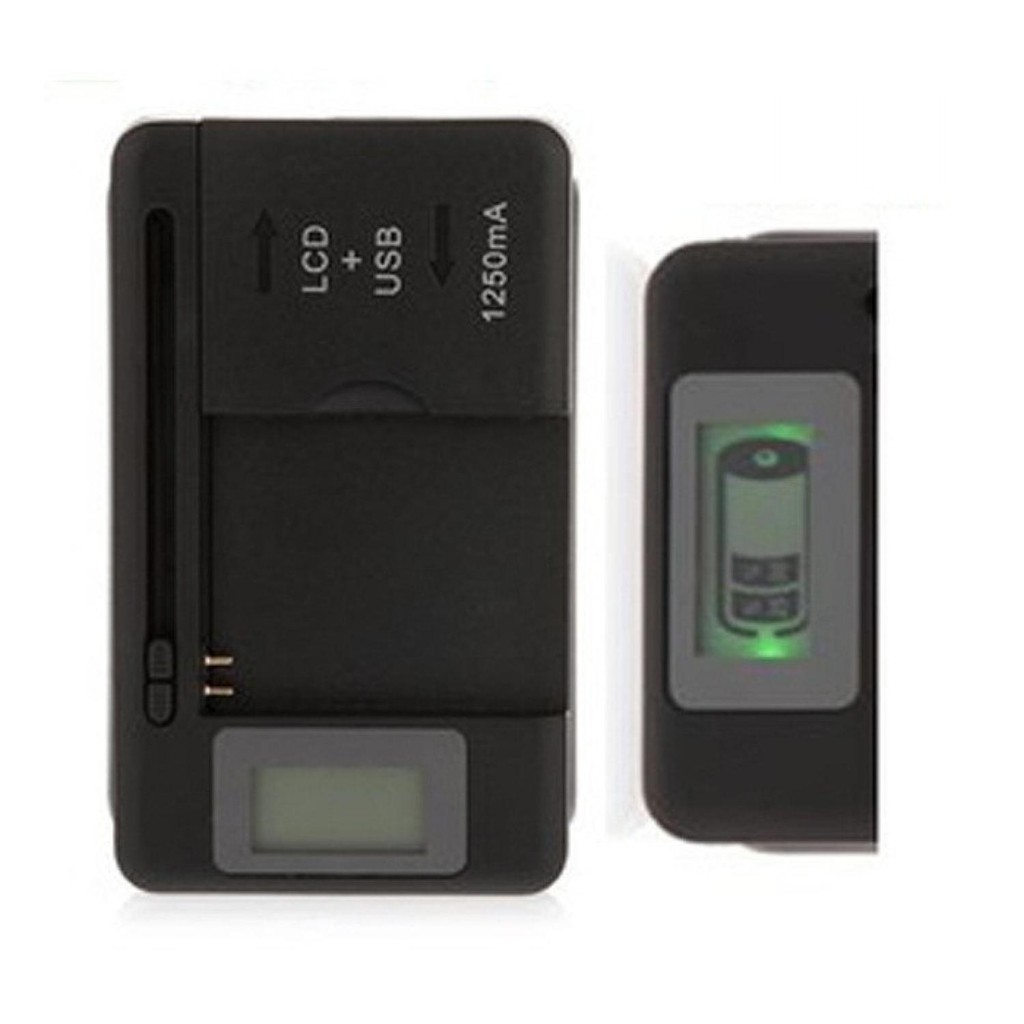 Universal Charging USB Wall Dock Battery with LCD Display - SS-5 [Hitam]