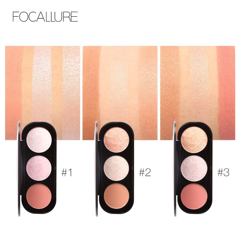 Focallure Trio Blush Highlighter Focallure Highlighter Powder Focallure Highlighter Palette Focallure Blush On Focallure Highlighter Focallure Focalure Focallur Fucallure Foccalure