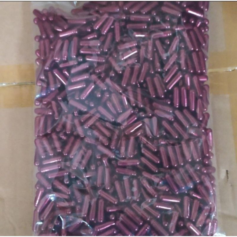 KAPSUL KOSONG NO.0/CANGKANG KAPSUL WARNA MARON METALIK