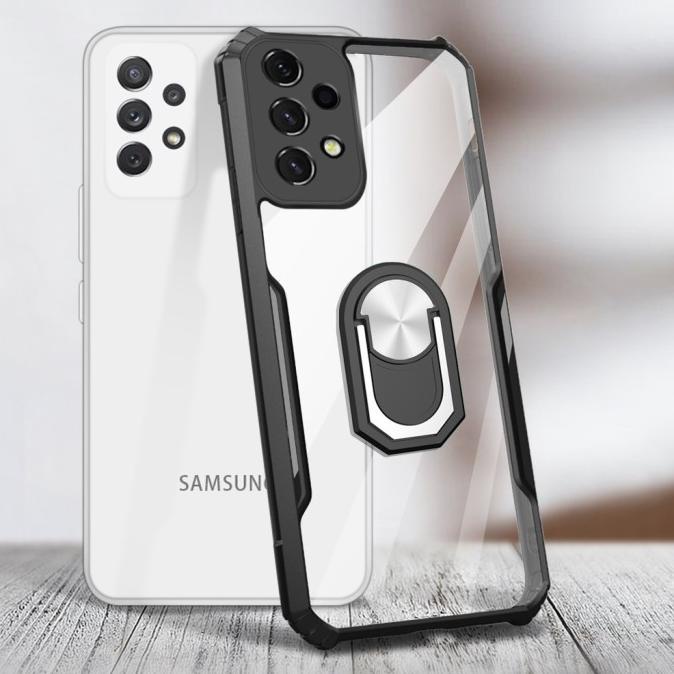 Samsung A52 / A52s / A72 Case Transparan Bumper I-RING Beatle Series Standing Anti Shock Cover