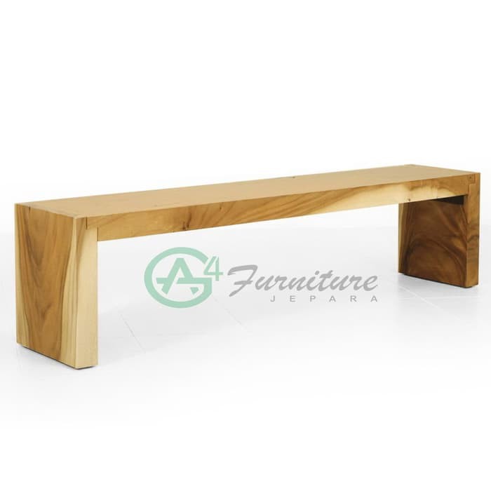 Bangku Santai / Stool Panjang Natural Kayu Trembesi