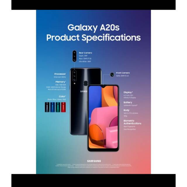 Samsung original samsung a20s samsung a20 s ram 4gb rom 64gb garansi resmi bkan a51 a71 s5 note 10