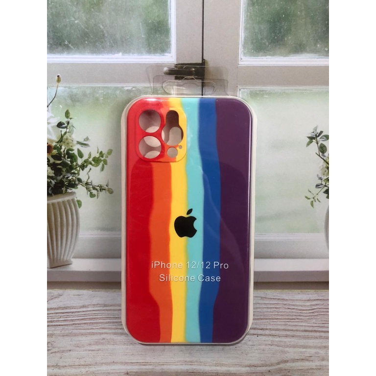 CASE IPHONE 12 PRO SILIKON CASE NEW RAINBOW COVER