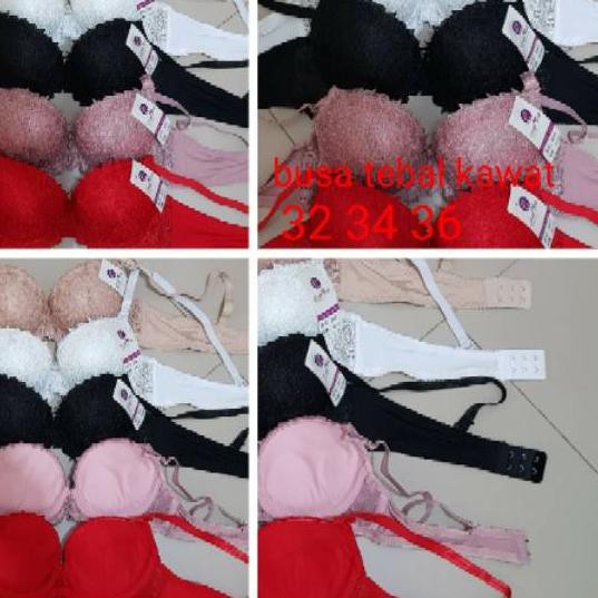 ➩ BH 8899 CHELYNE KAWAT BUSA TEBAL PUSH UP ( boleh pilih warna) ☪