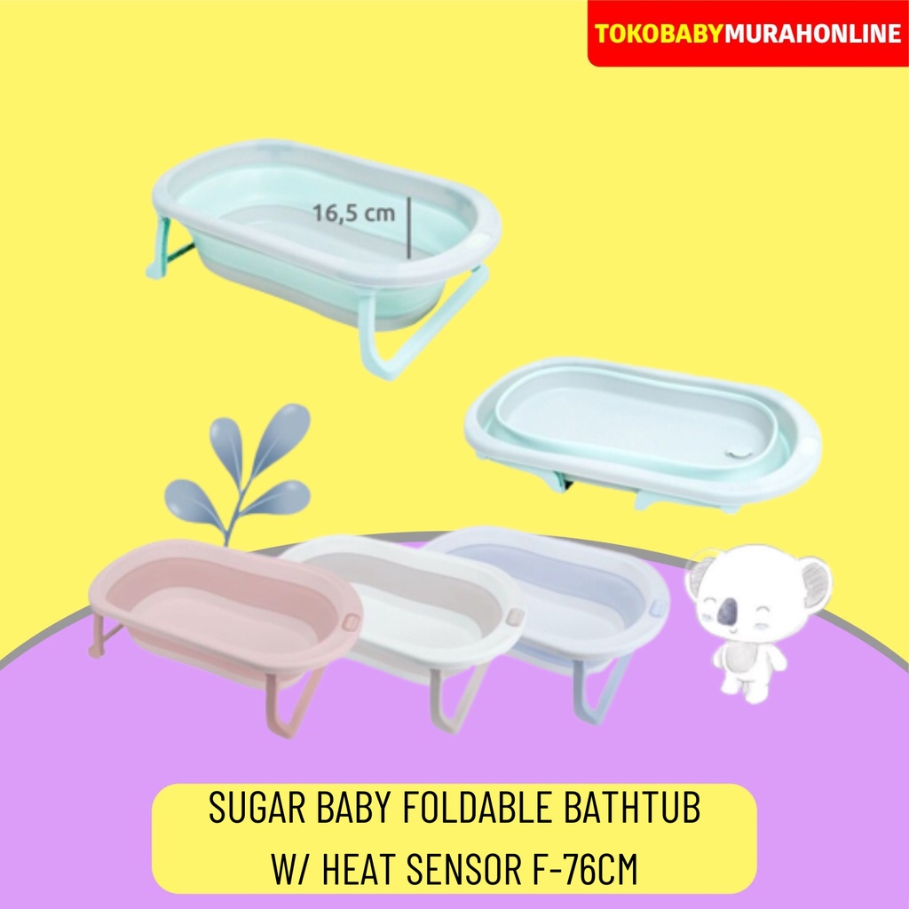 SUGAR BABY FOLDABLE BATHTUB W/ HEAT SENSOR F-76CM / BATHTUB