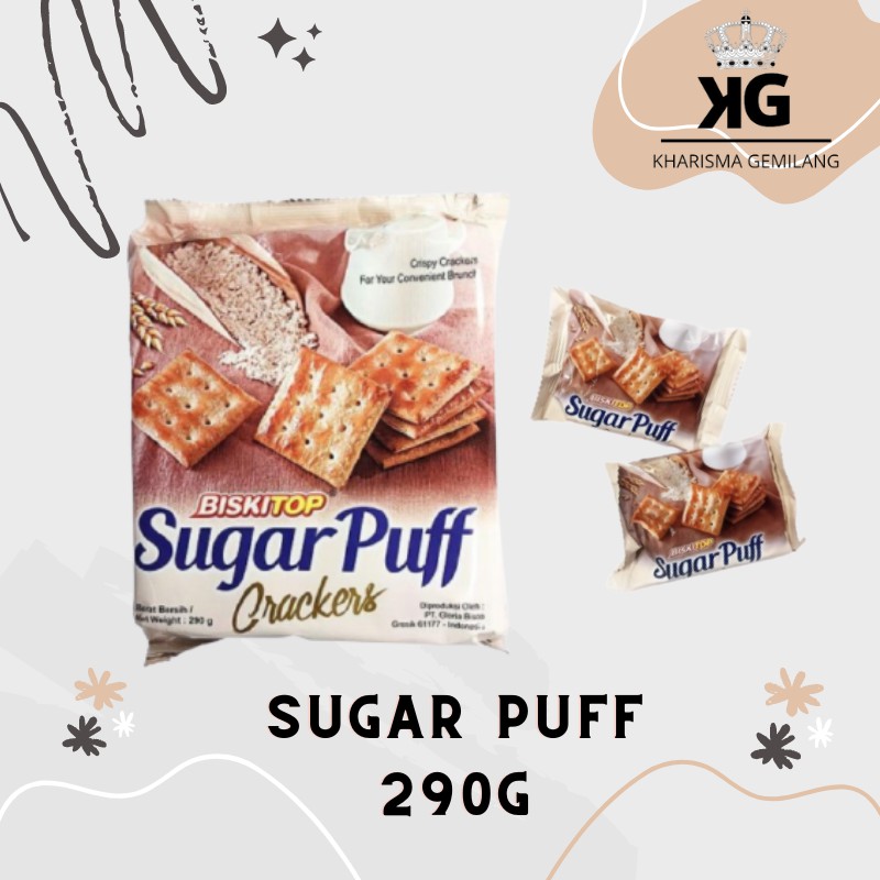 

BISKITOP - SUGAR PUFF 290gr Biskuit Kue Kering Anak Dewasa Enak Renyah Biscuit Rasa Gula Manis